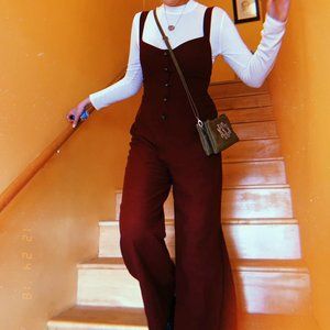 Wild Fable Maroon Jumpsuit Sz L